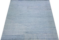 Tappeto in lana astratto oversize in stile marocchino moderno fatto a mano di Apadana