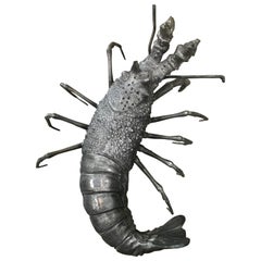 Oversize Lobster Sculpture in Pewter, Made in Florence, Italy for Teghini, 1970s