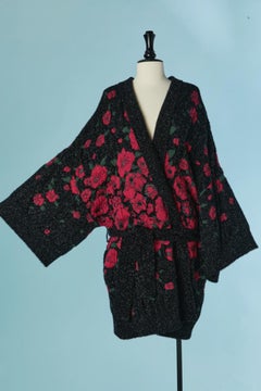 Oversize lurex jacquard cardigan with belt KENZO
