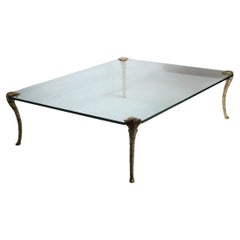 Oversize Maison Charles Palme Pieds Coffee Table Made in France Mid 20th C