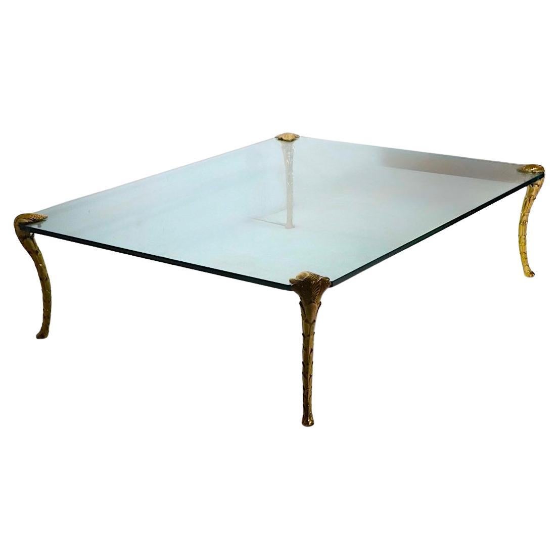Oversize Maison Charles Palme Pieds Coffee Table Made in France Mid 20th C