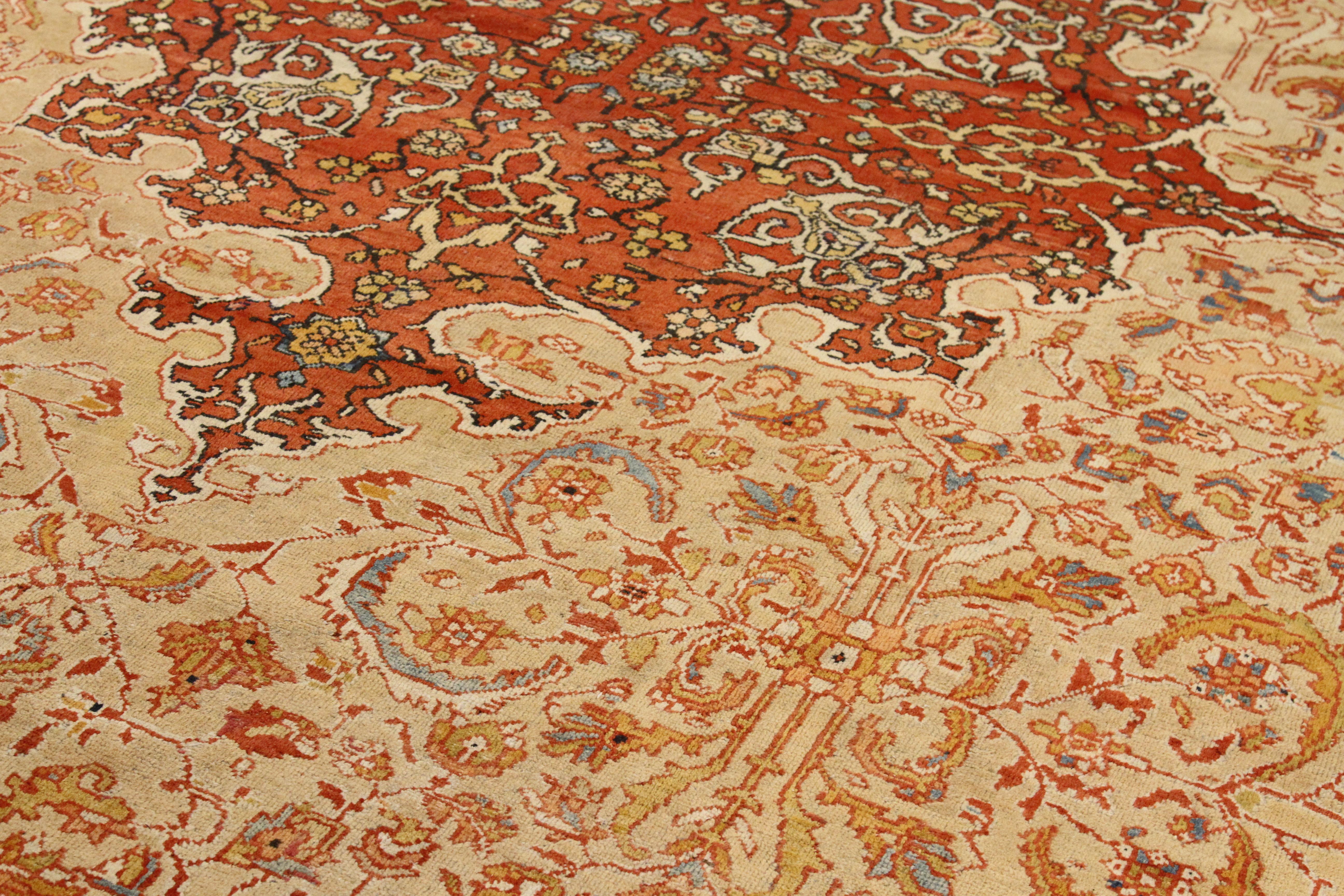 Moderner handgewebter persischer Teppich in Übergröße im Sultanabad-Design (Persisch) im Angebot