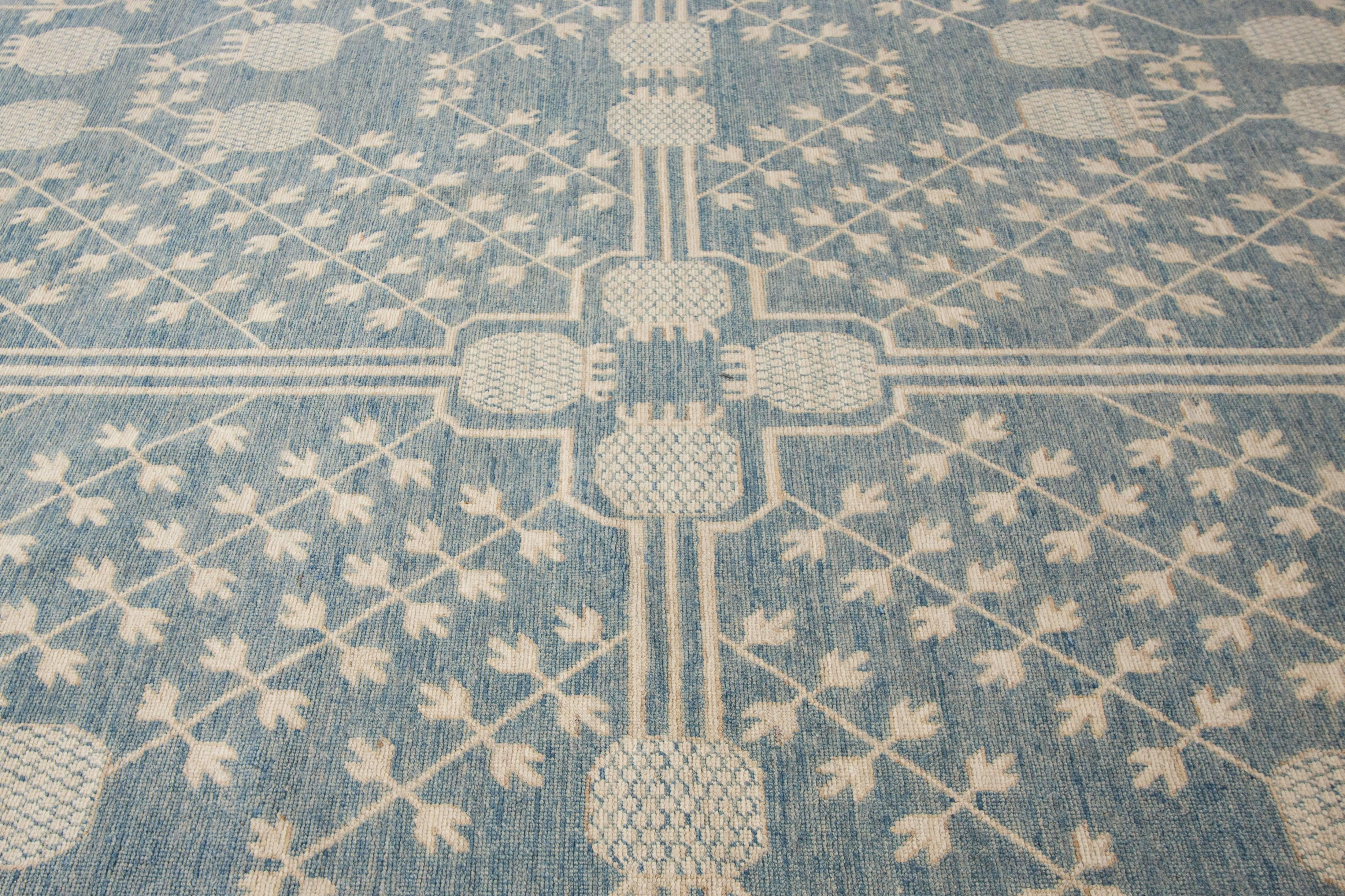 Hand-Knotted Oversize Modern Khotan Style Rug