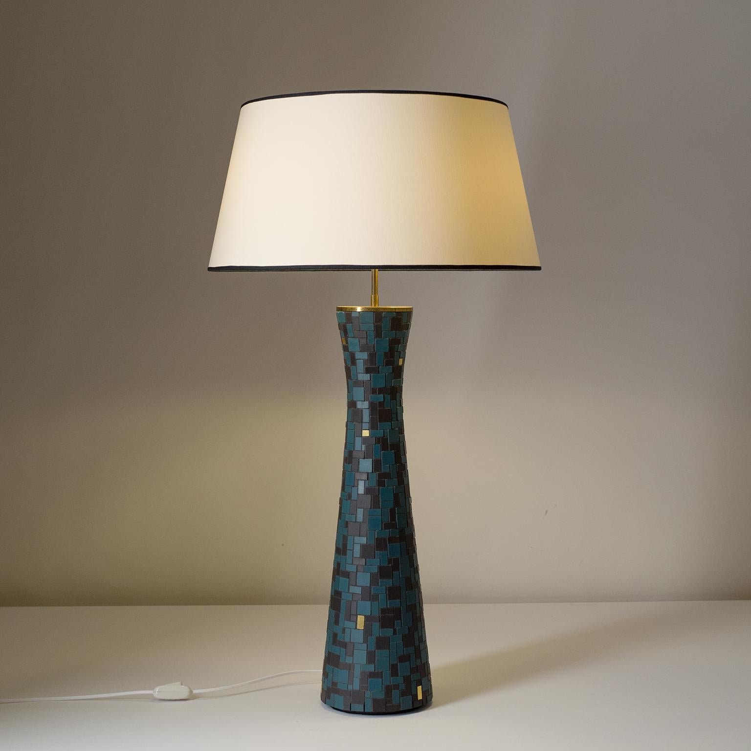 Oversize Mosaic Table Lamp, 1950s 1