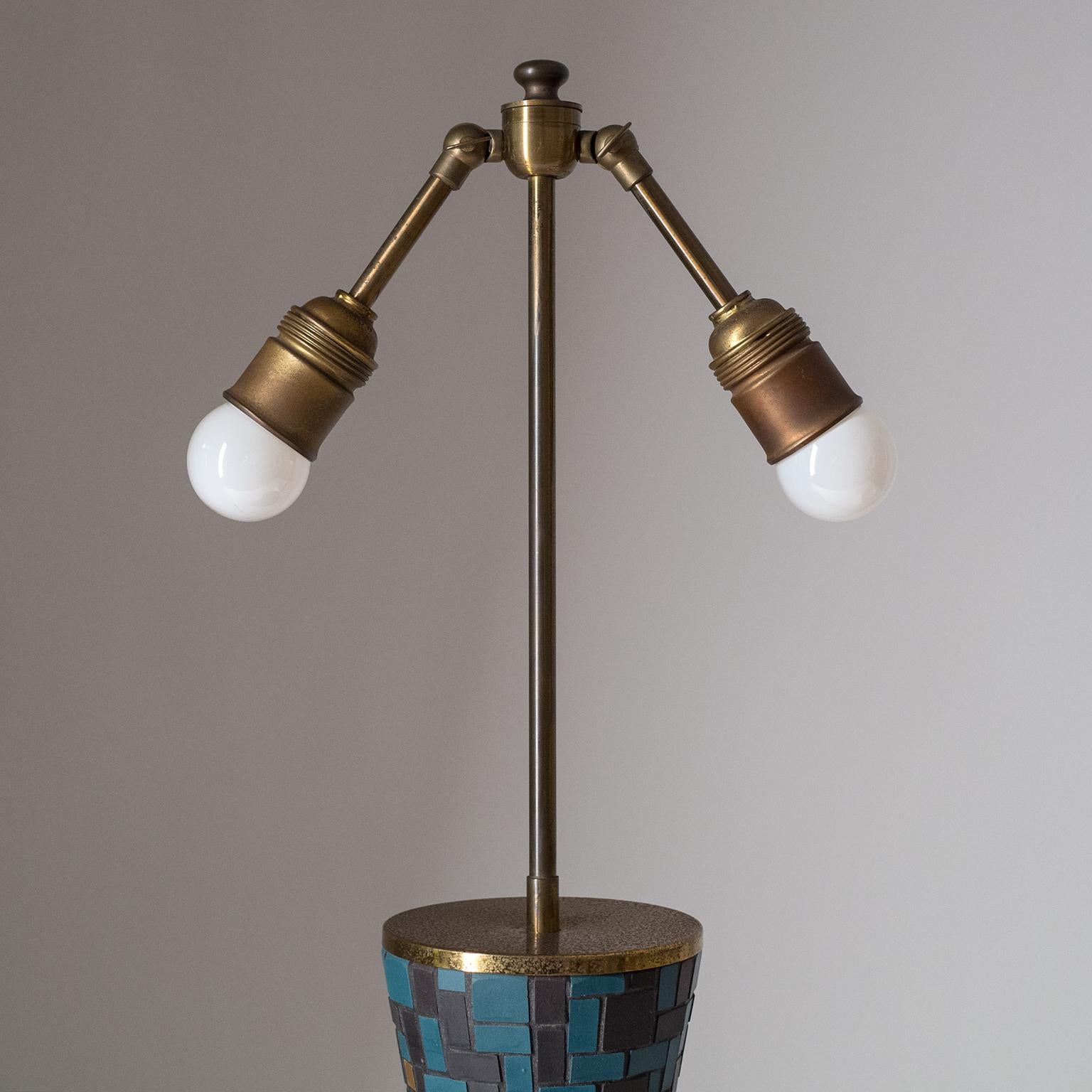 Mid-Century Modern Oversize Mosaic Table Lamp, 1950s