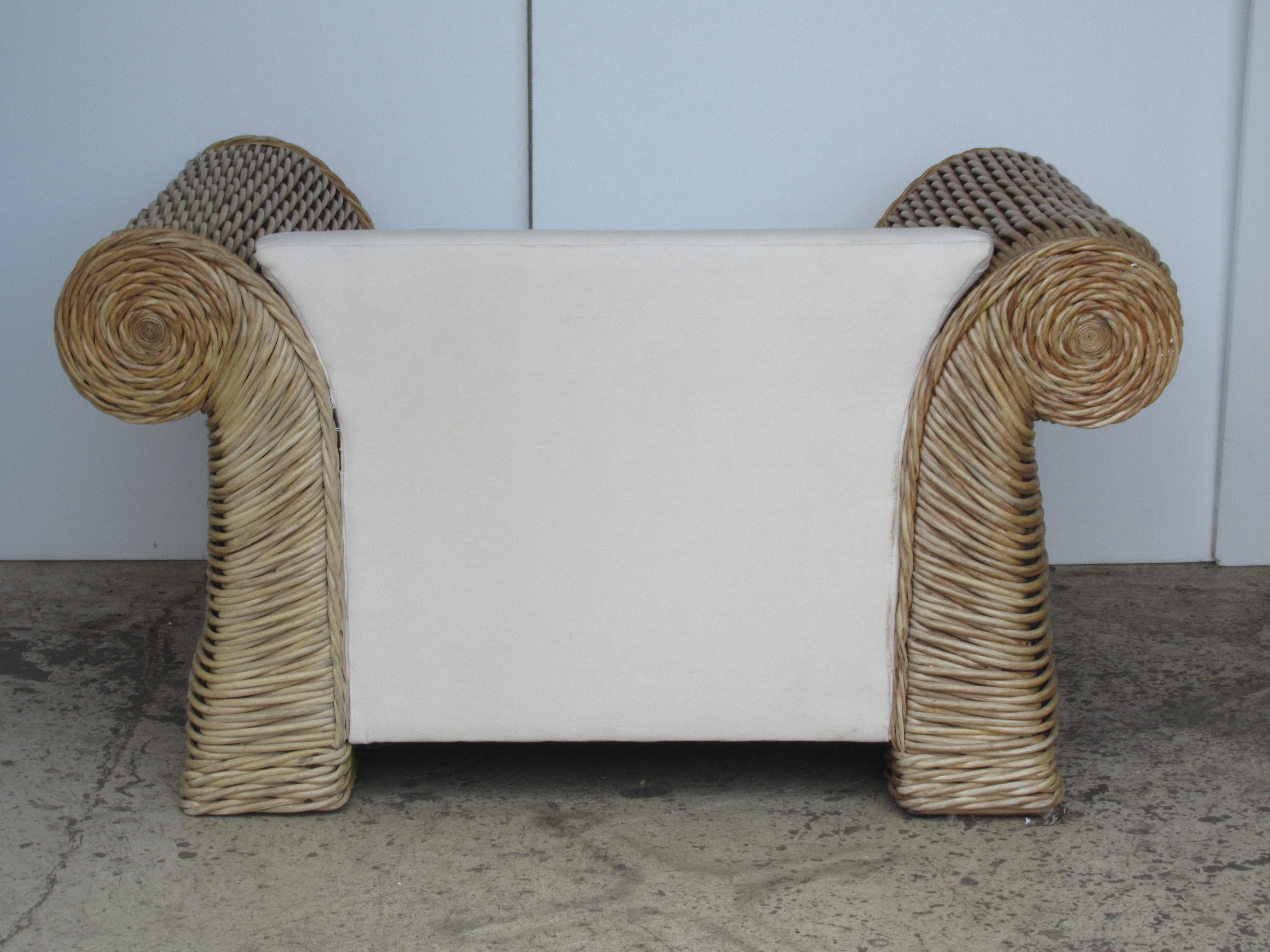 Oversize Natural Rattan Lounge Chairs by O-Asian Designs, Inc. 6