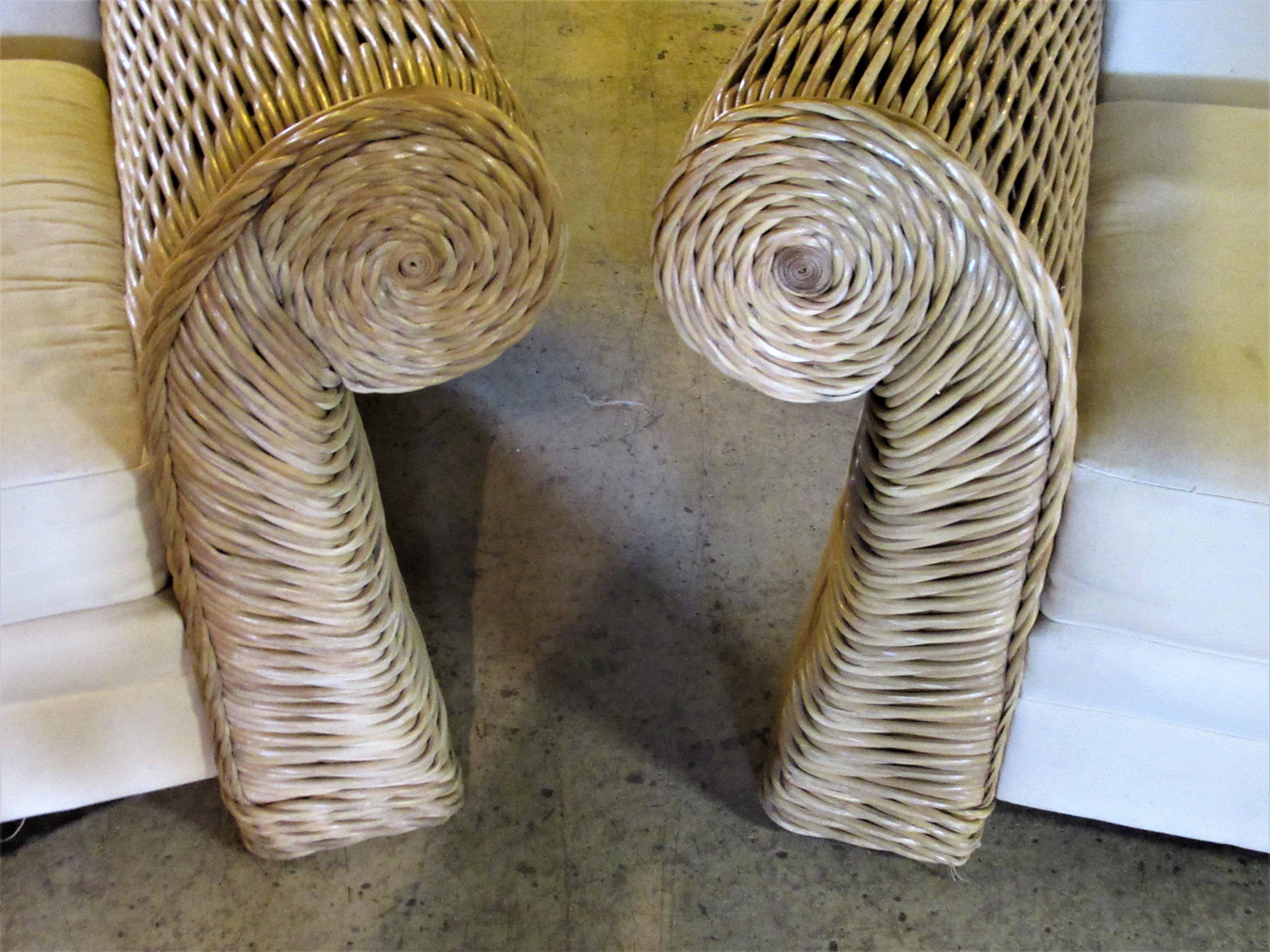 Oversize Natural Rattan Lounge Chairs by O-Asian Designs, Inc. 8