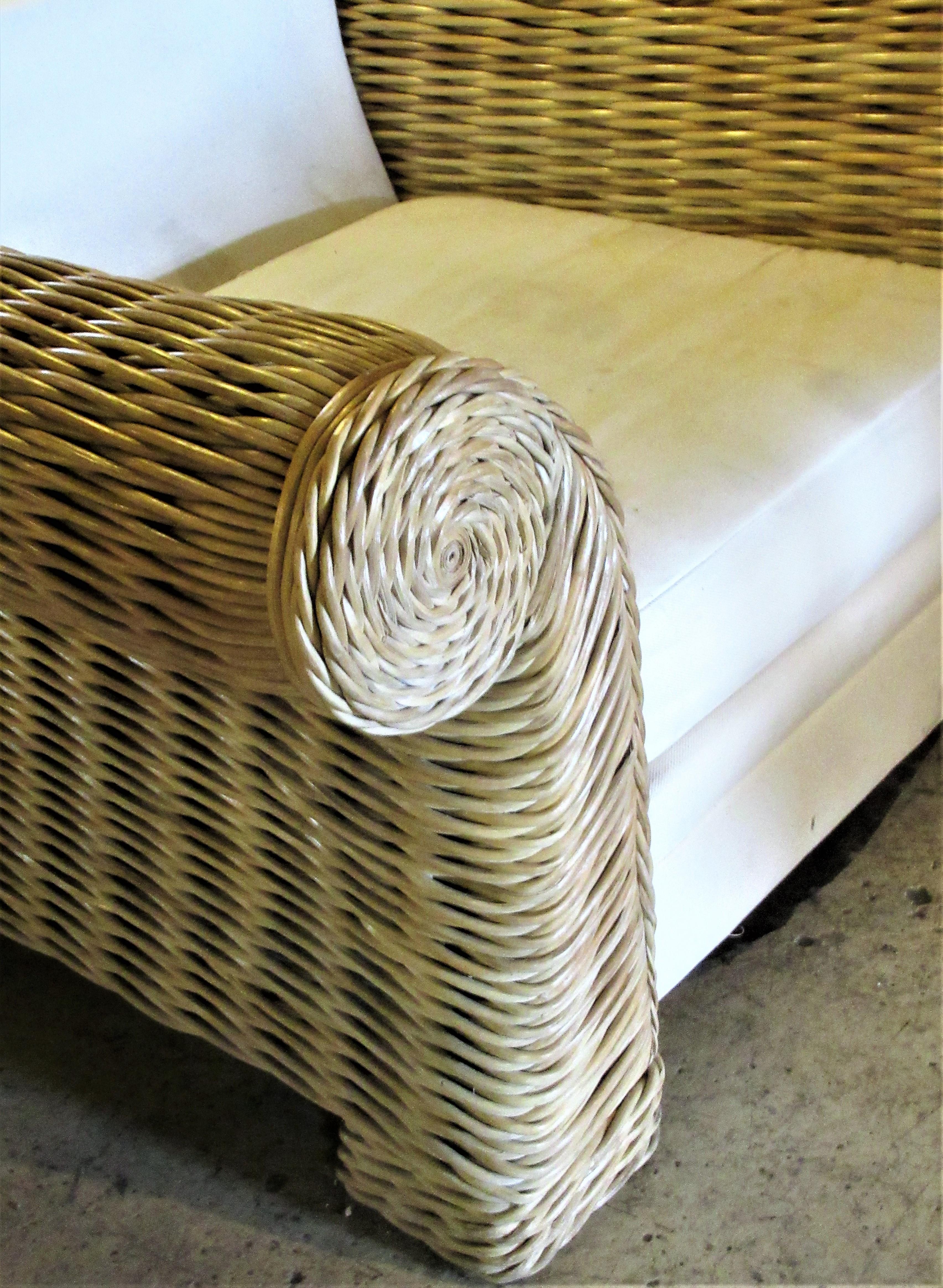 Oversize Natural Rattan Lounge Chairs by O-Asian Designs, Inc. 9