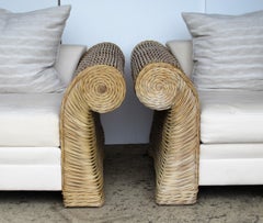 Oversize Natural Rattan Lounge Chairs by O-Asian Designs, Inc.