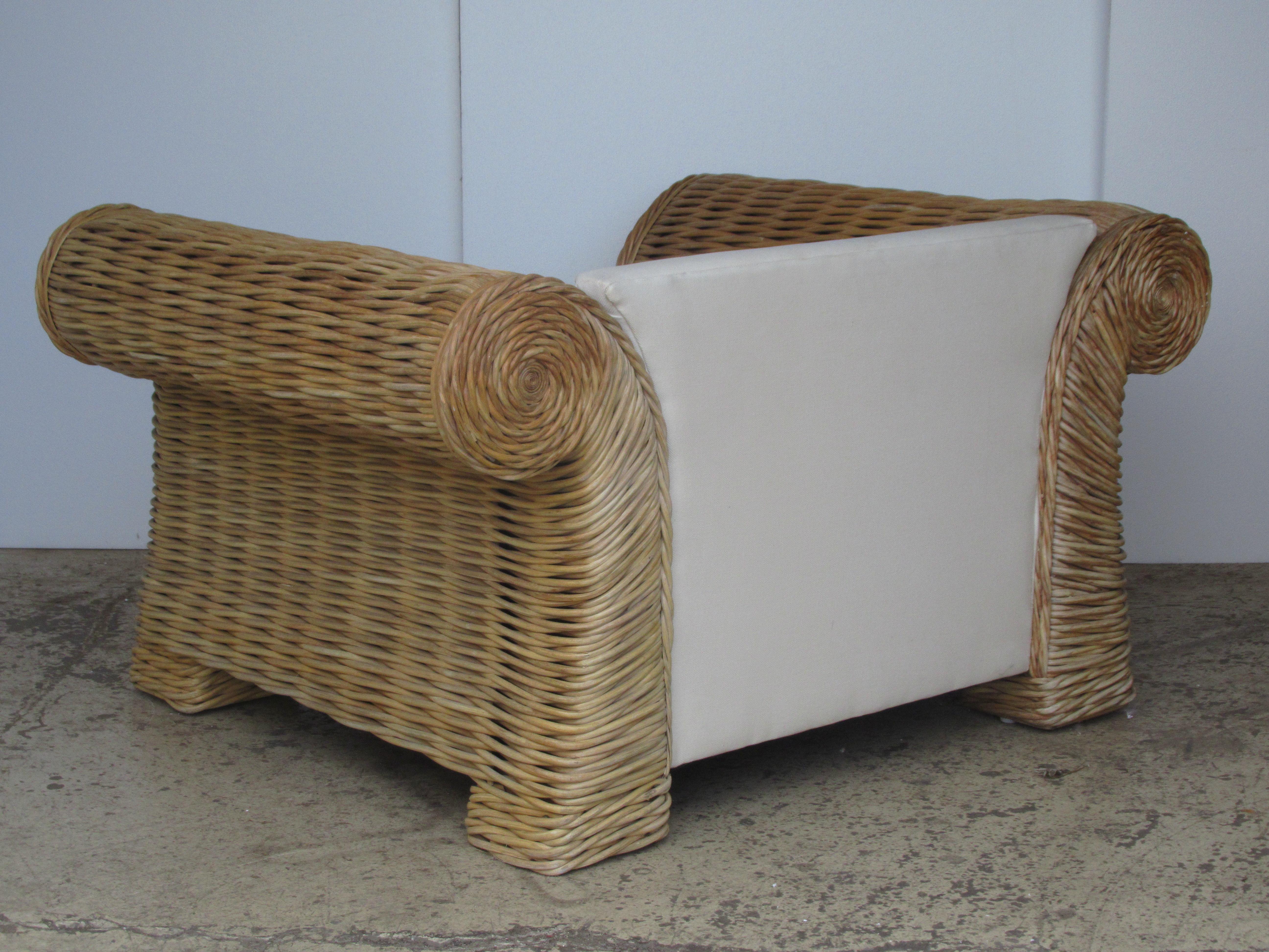 Oversize Natural Rattan Lounge Chairs by O-Asian Designs, Inc. 5