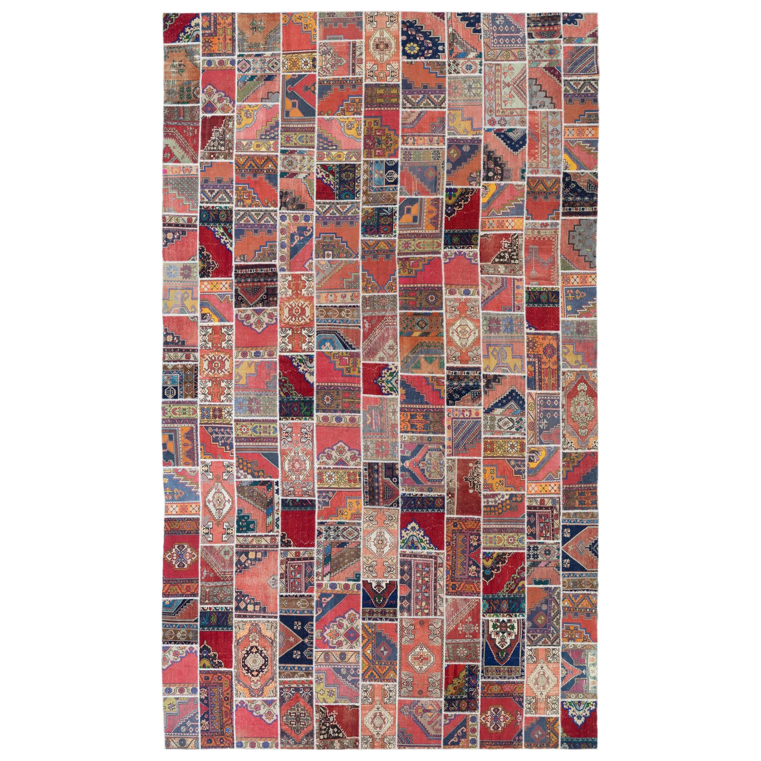 16x27 Ft Oversize Contemporary Handmade Patchwork Rug. CUSTOM OPTIONS Available  For Sale