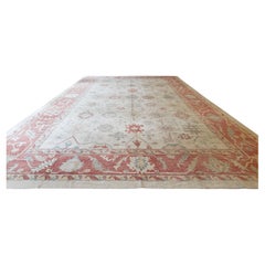 Oversize Hand Knotted Wool Oushak Rug