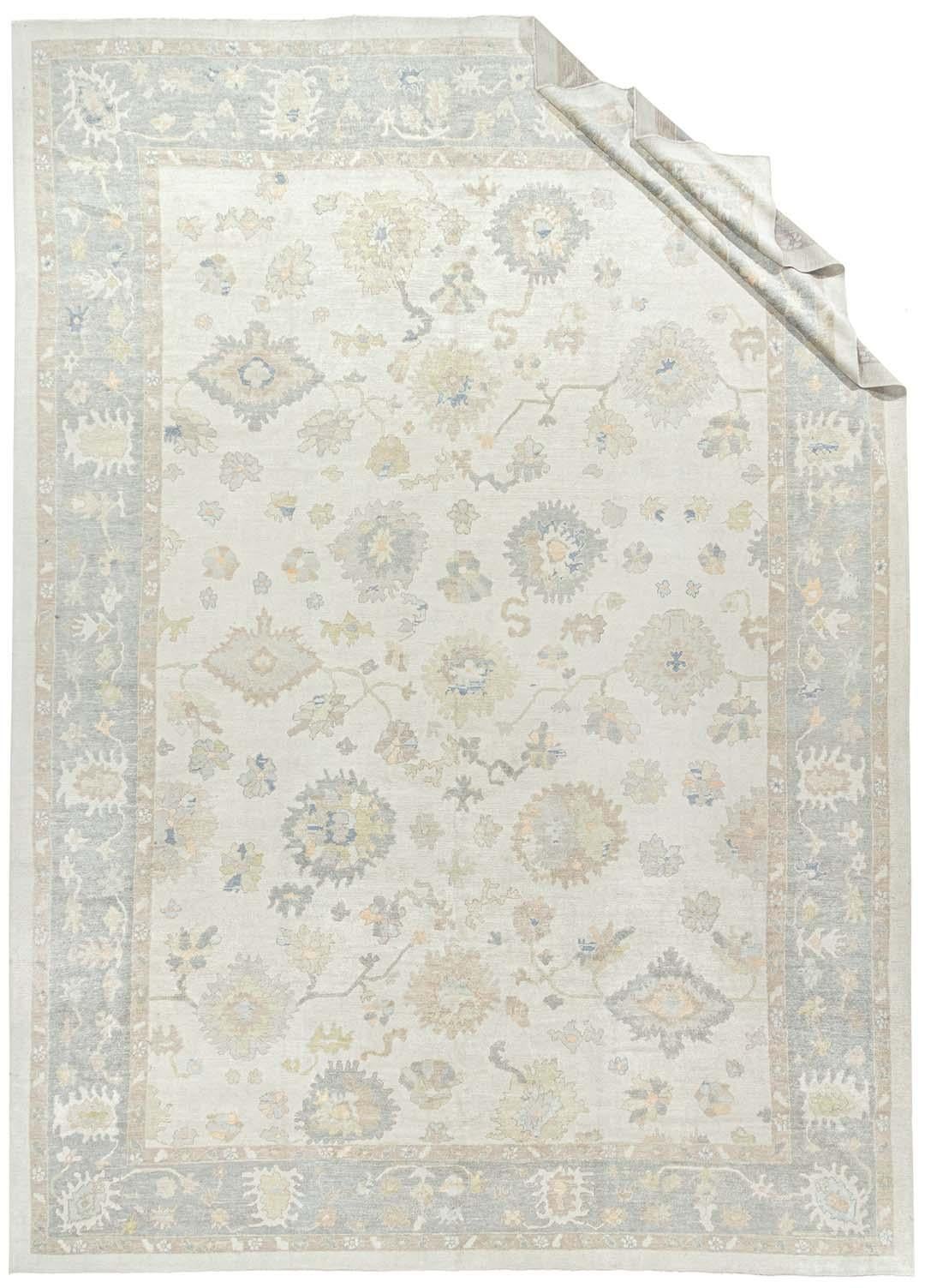 Turkish Oversize Oushak Style Handwoven Carpet Rug  14'4 x 20'8 For Sale
