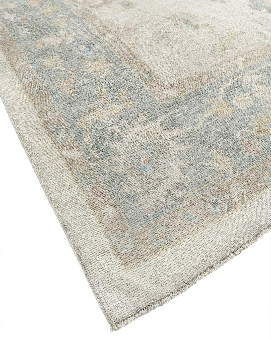 Handgewebter Teppich im Oushak-Stil in Übergröße, 14'4 x 20'8 cm (Handgeknüpft) im Angebot