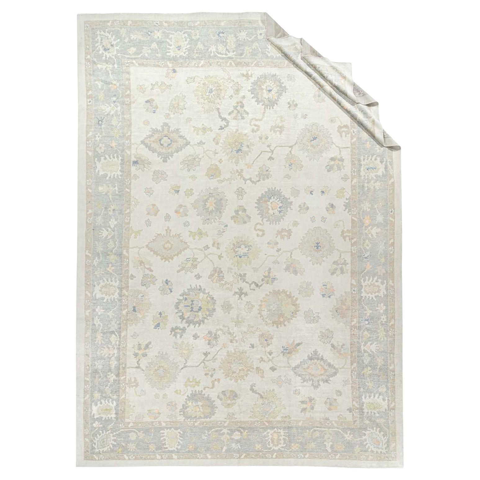 Oversize Oushak Style Handwoven Carpet Rug  14'4 x 20'8