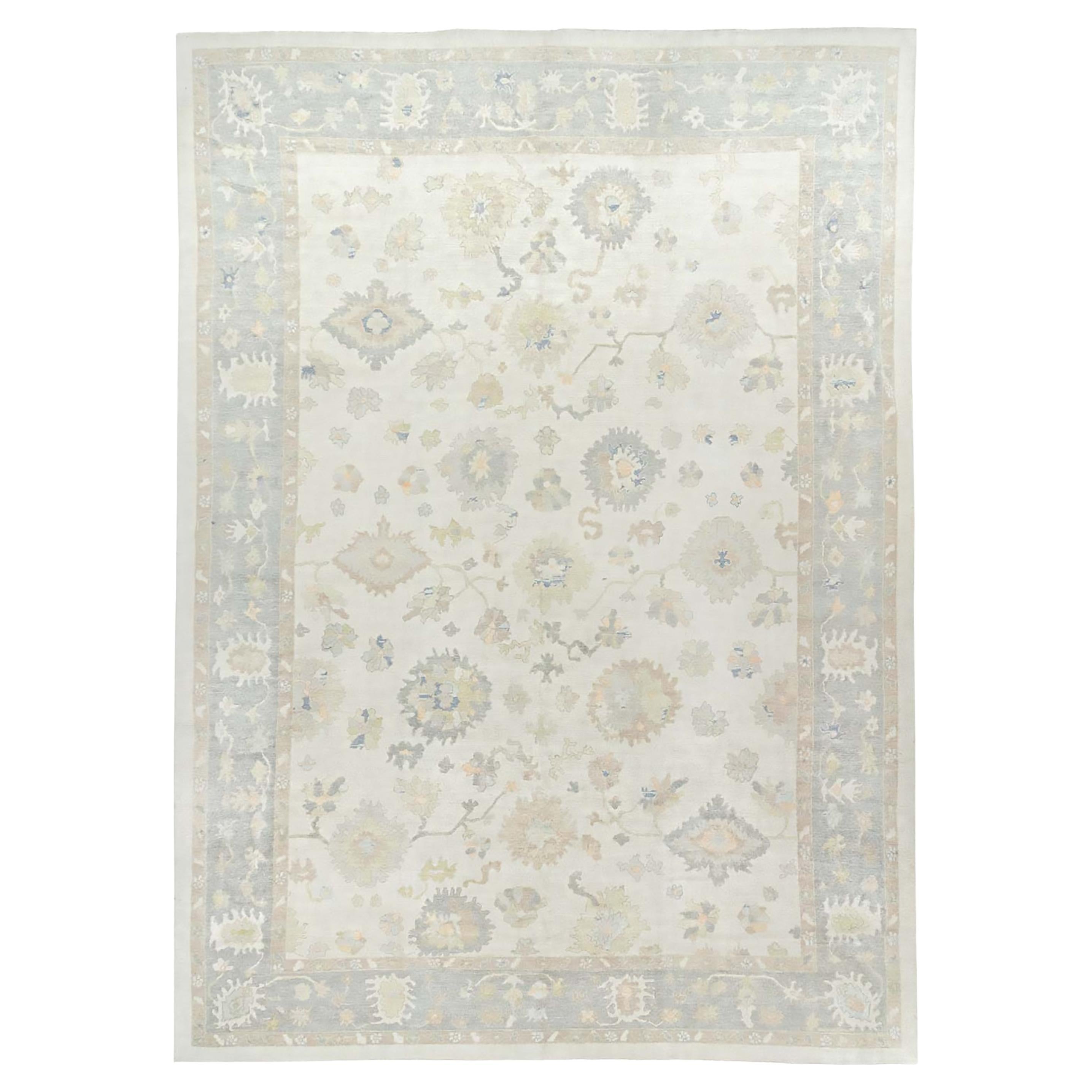 Oversize Oushak Style Handwoven Carpet Rug, 14'4 x 20'8