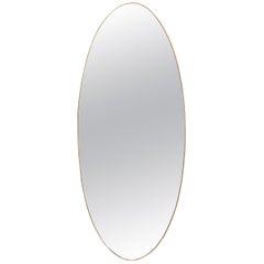Oversize Oval Wall Mirror, Italy, Late 1960s