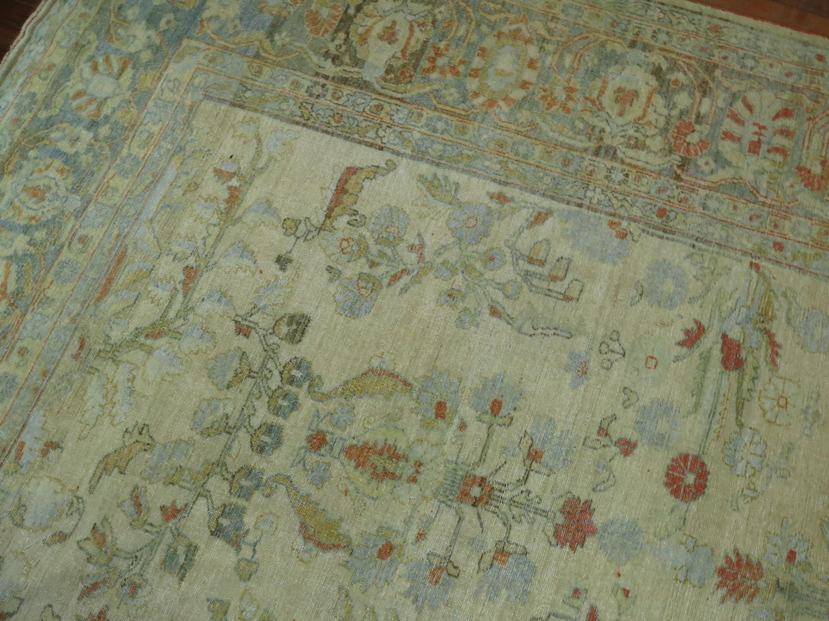 Oversize Pale Persian Antique Rug For Sale 5