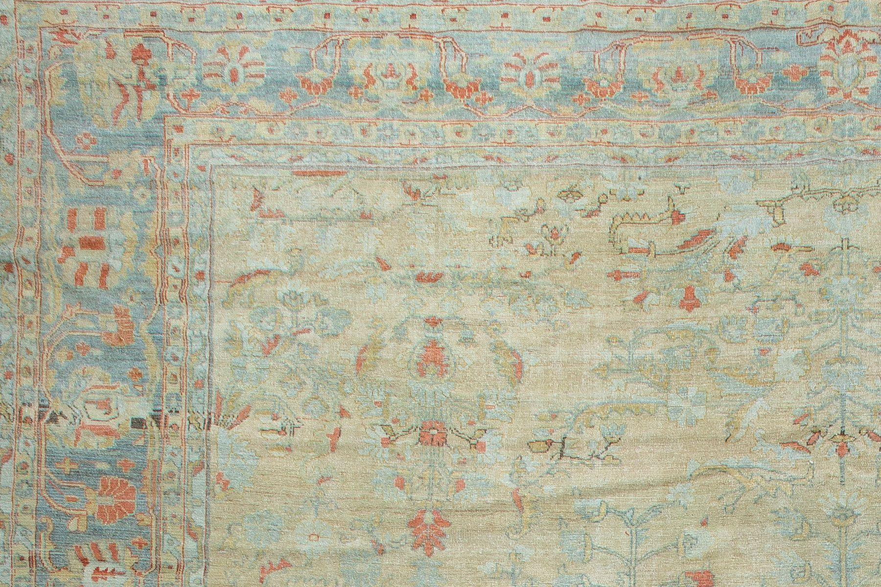Oversize Pale Persian Antique Rug For Sale 8