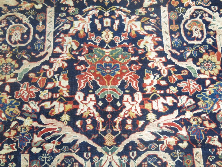 Oversize Persian Mustafi Mahal Rug in Navy Blue For Sale at 1stDibs ...