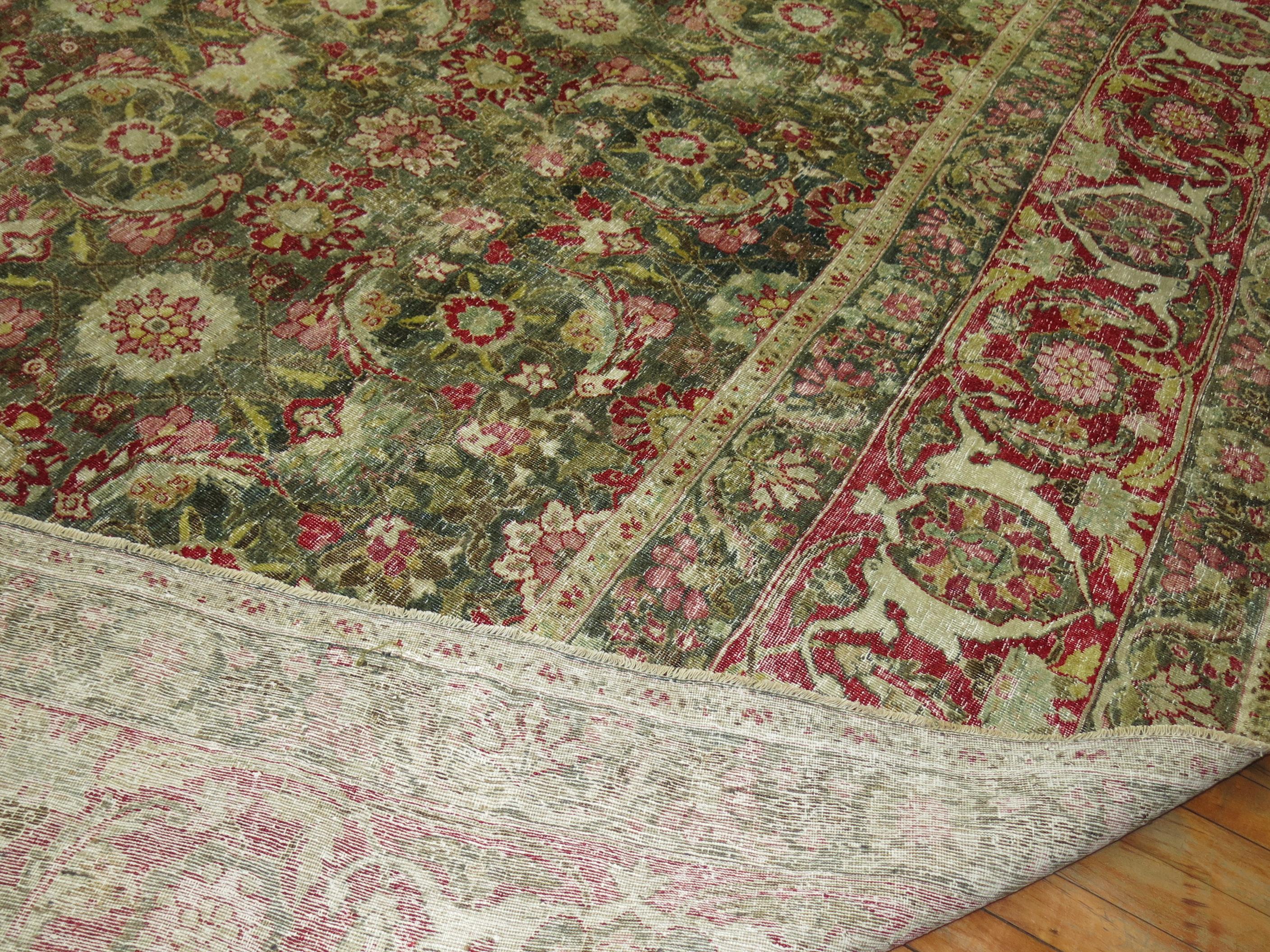 Oversize Persian Tabriz Carpet For Sale 4