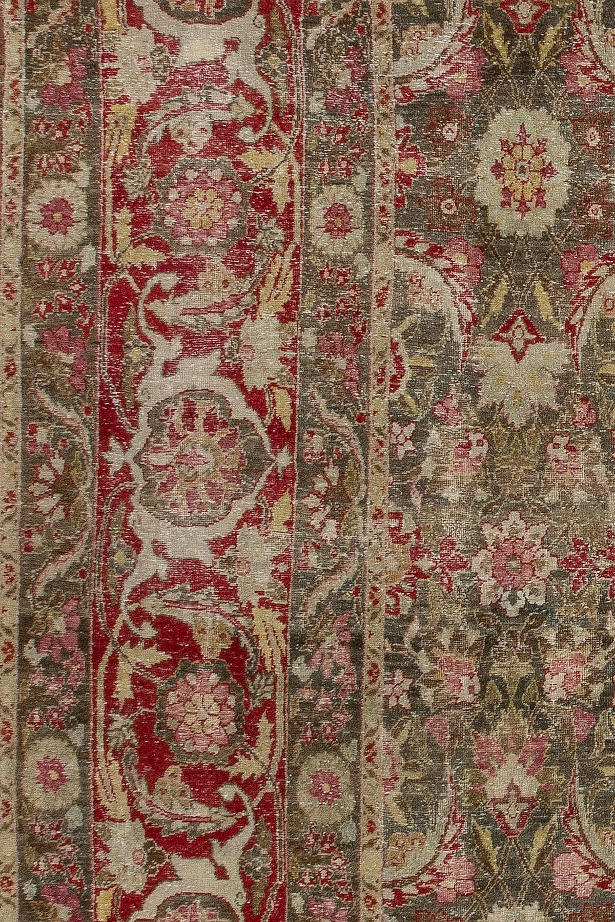 Early 20th Century Oversize Persian Tabriz Carpet For Sale
