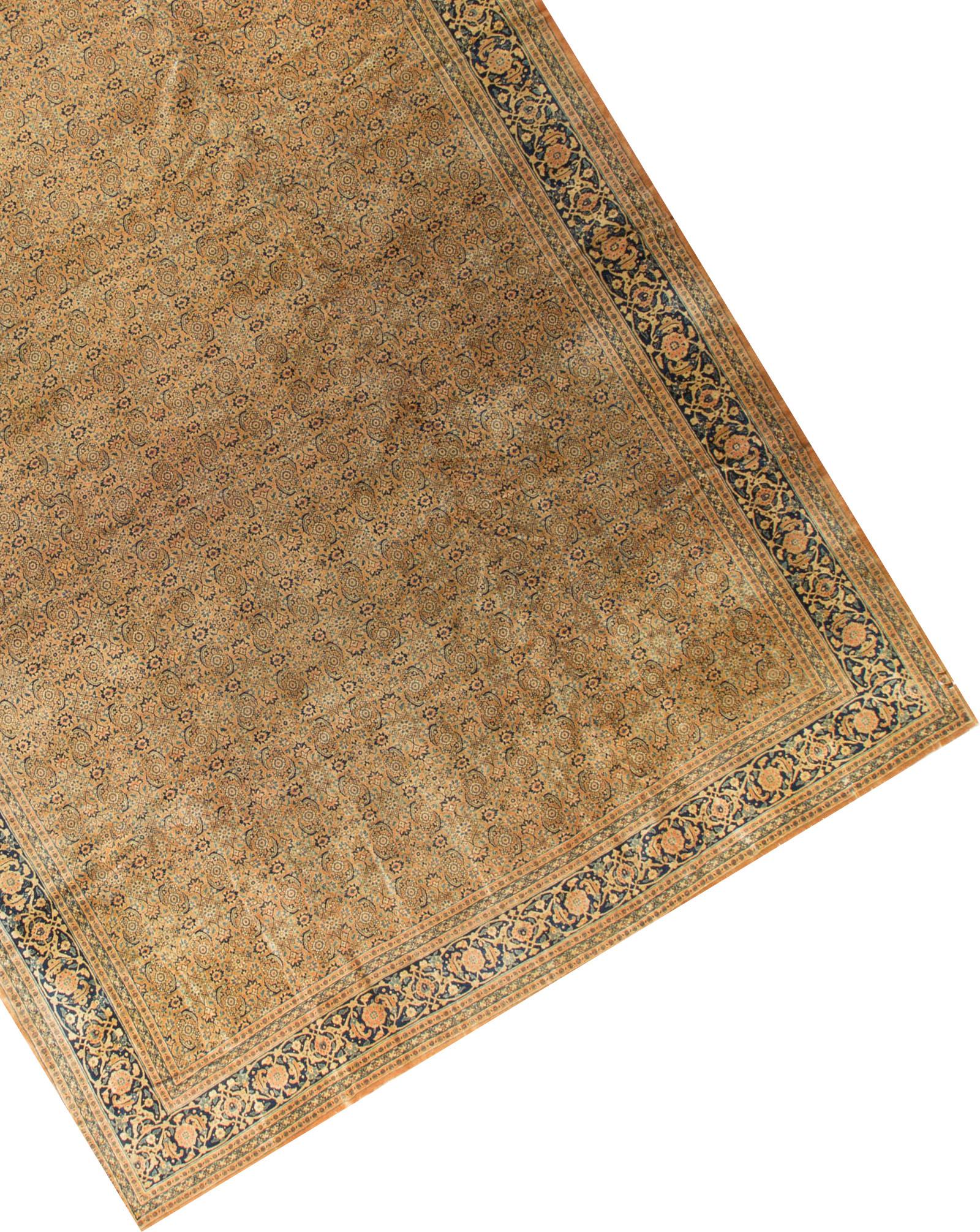 Annodato a mano Tappeto persiano Tabriz di grandi dimensioni, circa 1930 14'11 x 21'6 in vendita