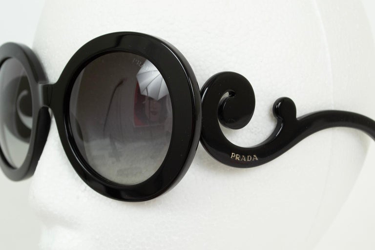 Oversize Prada Black Baroque Scroll Sunglasses Style PR 27N  display picture 1