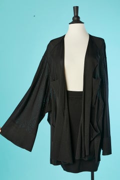 Oversize rayon knit jacket and skirt Alaia