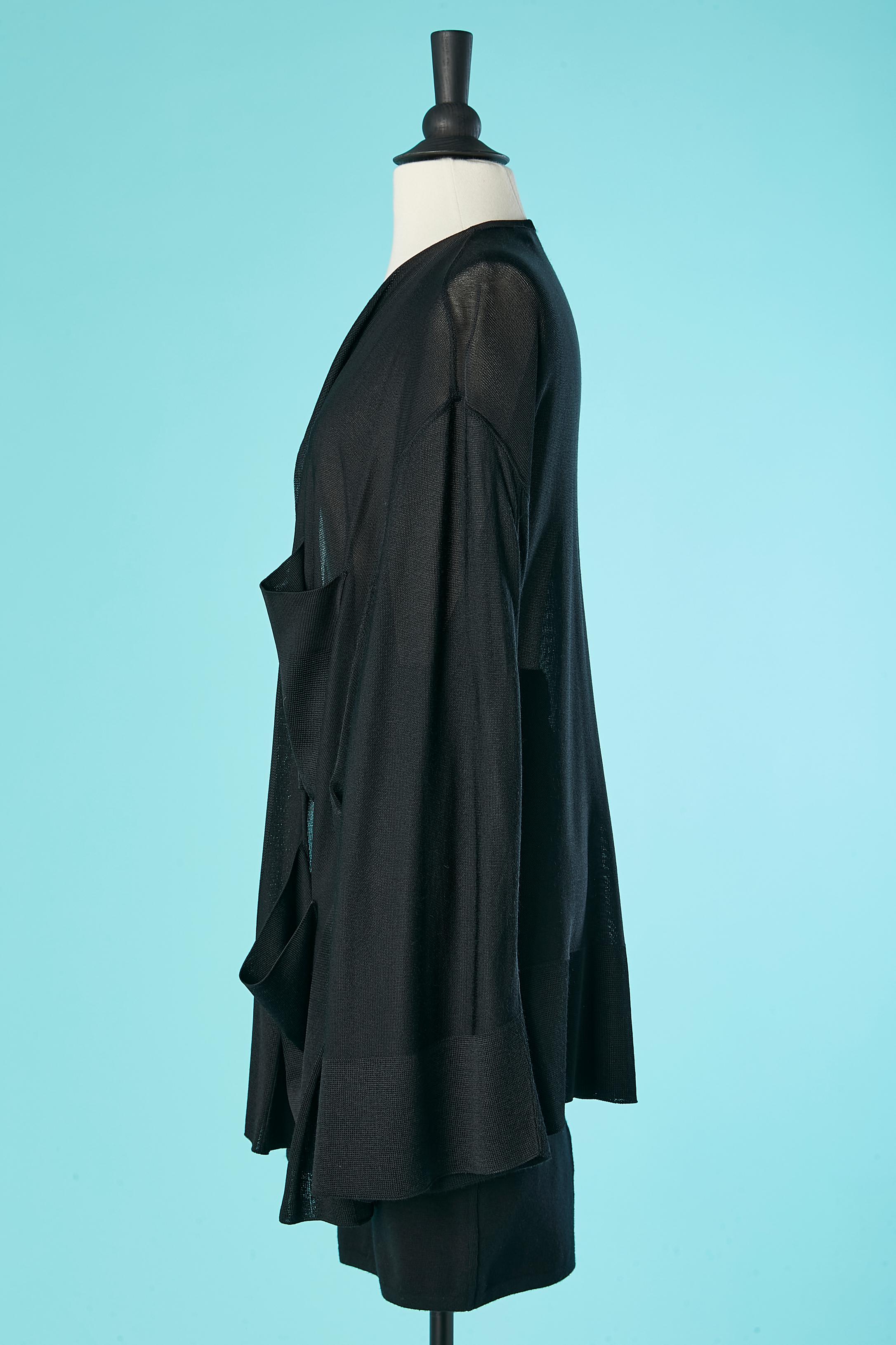Oversize rayon knit jacket and skirt Alaia In Excellent Condition For Sale In Saint-Ouen-Sur-Seine, FR