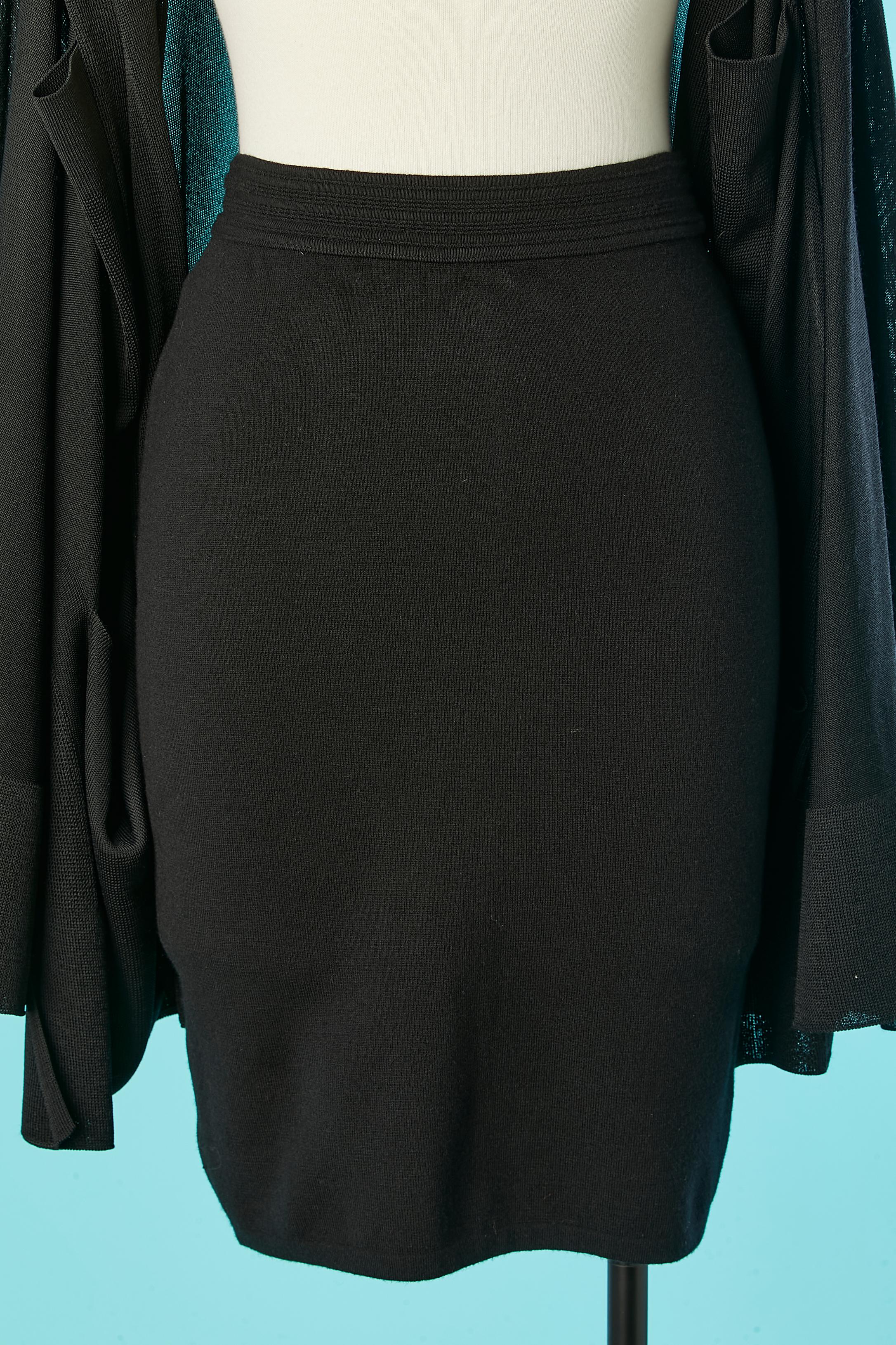 Oversize rayon knit jacket and skirt Alaia For Sale 1