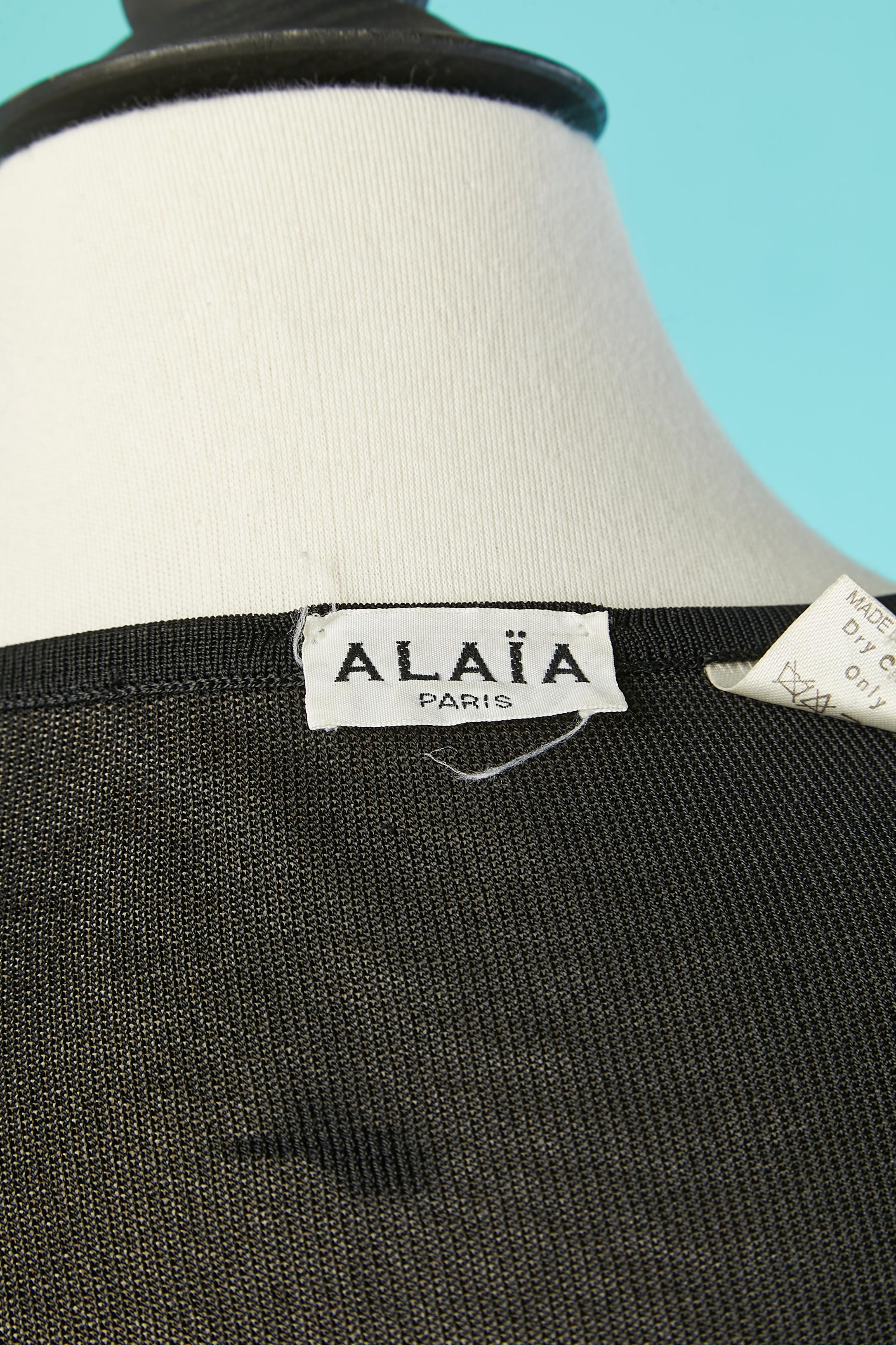 Oversize rayon knit jacket and skirt Alaia For Sale 2