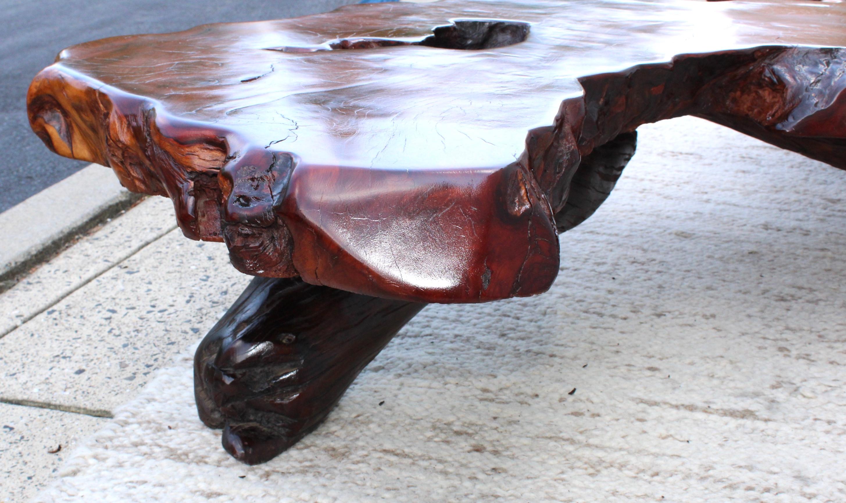 Driftwood Oversize Redwood Coffee Table