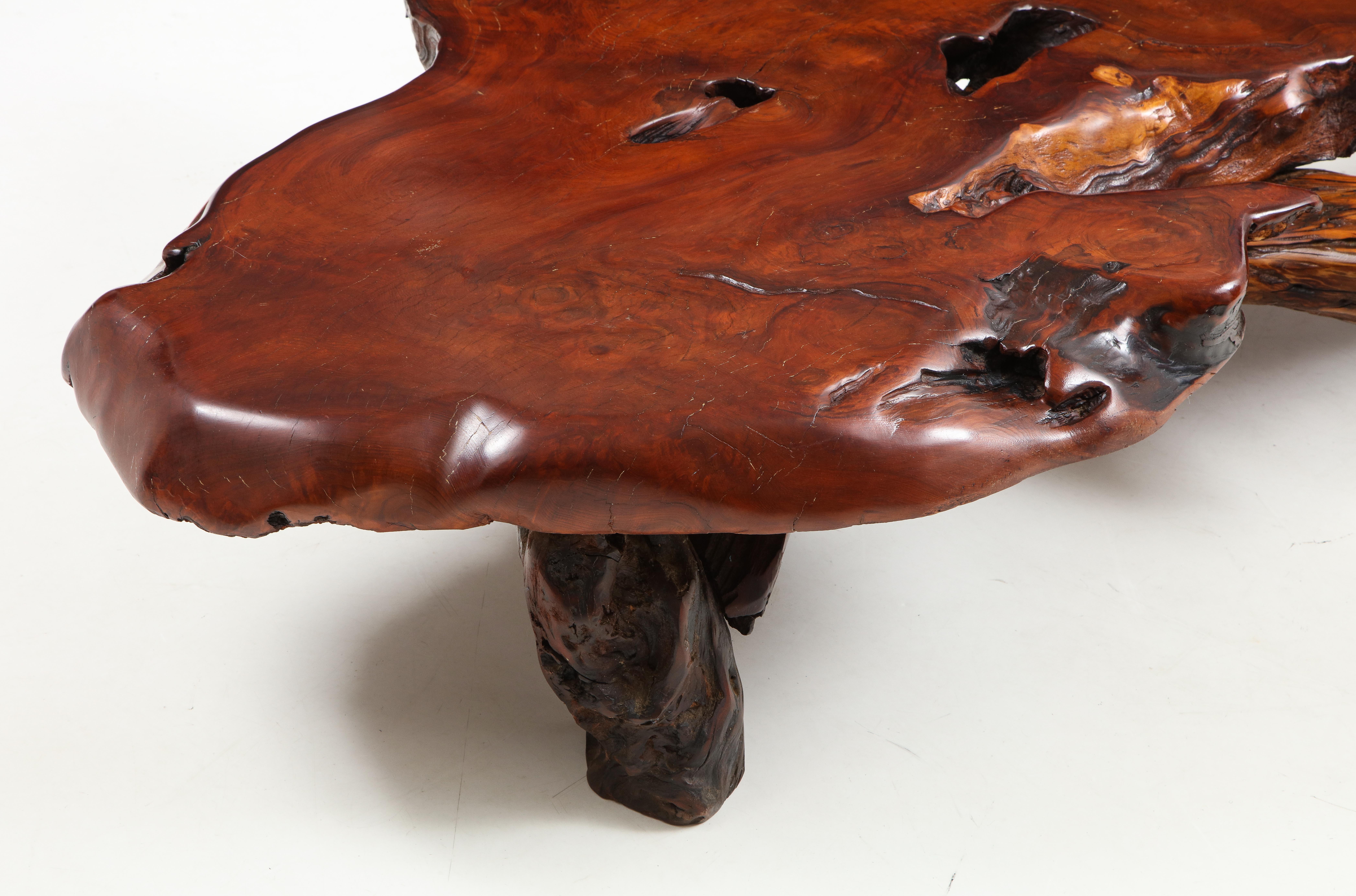 American Oversize Redwood Coffee Table