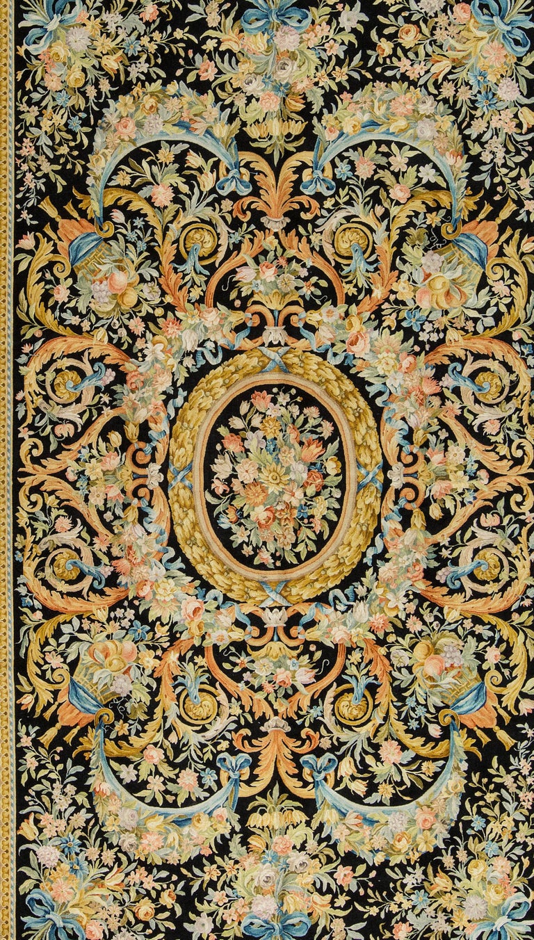 Oversize Renaissance French Style Savonnerie Rug Carpet For Sale at 1stdibs