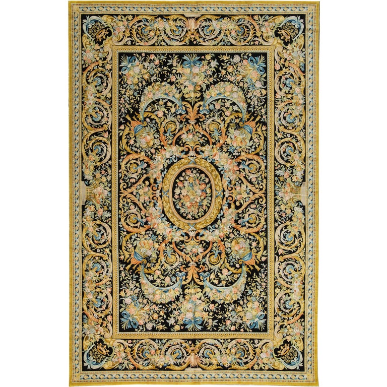 Oversize Renaissance French Style Savonnerie Rug Carpet For Sale at 1stdibs