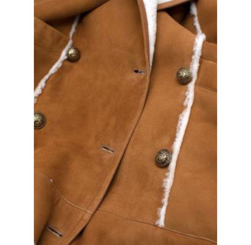 Oversize Shearling and Suede Coat In Excellent Condition For Sale In London, GB