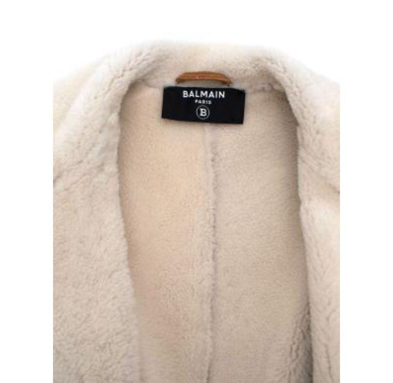 Oversize Shearling and Suede Coat For Sale 4