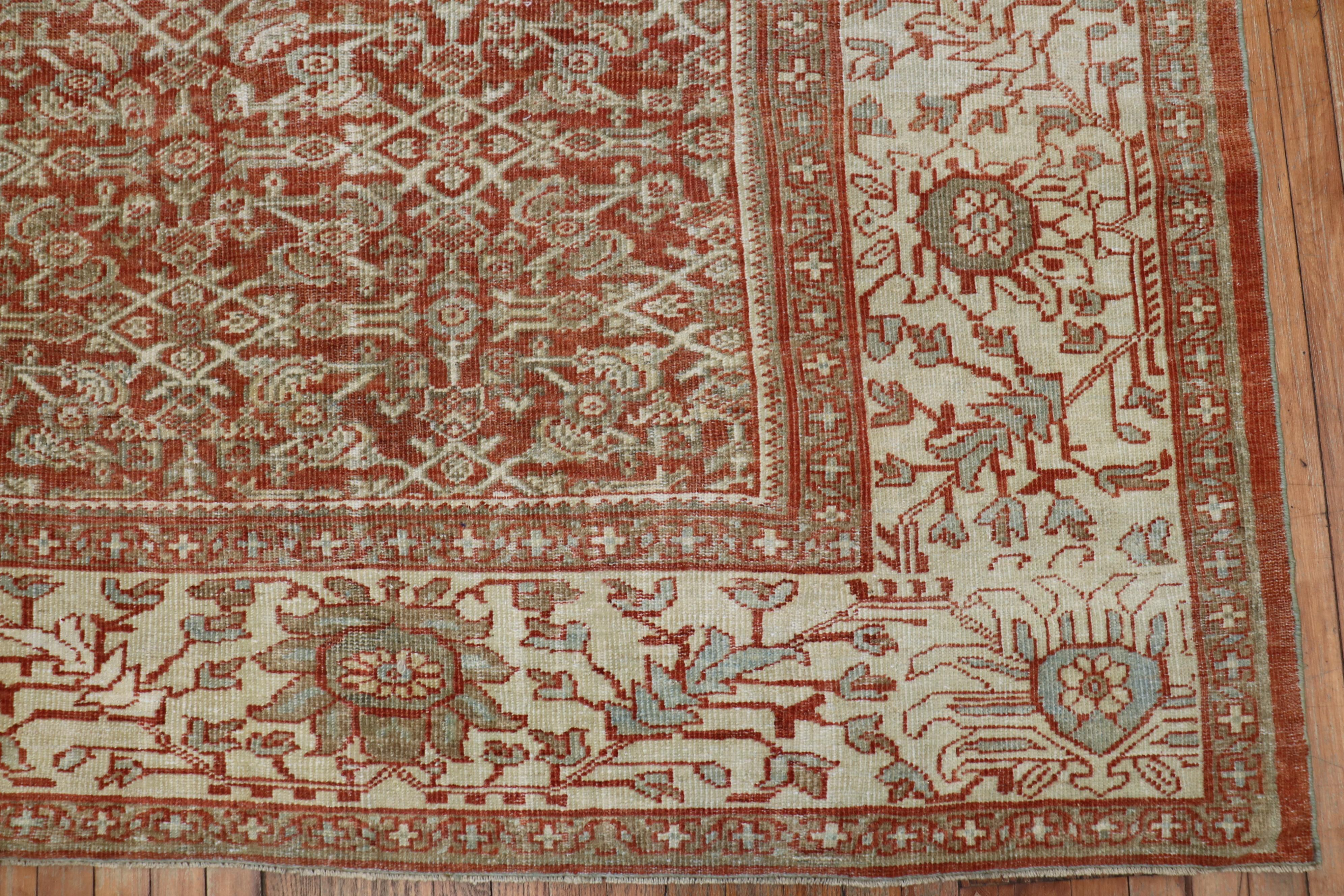 Quadratischer antiker persischer Mahal Sultanabad-Teppich in Übergröße im Angebot 3