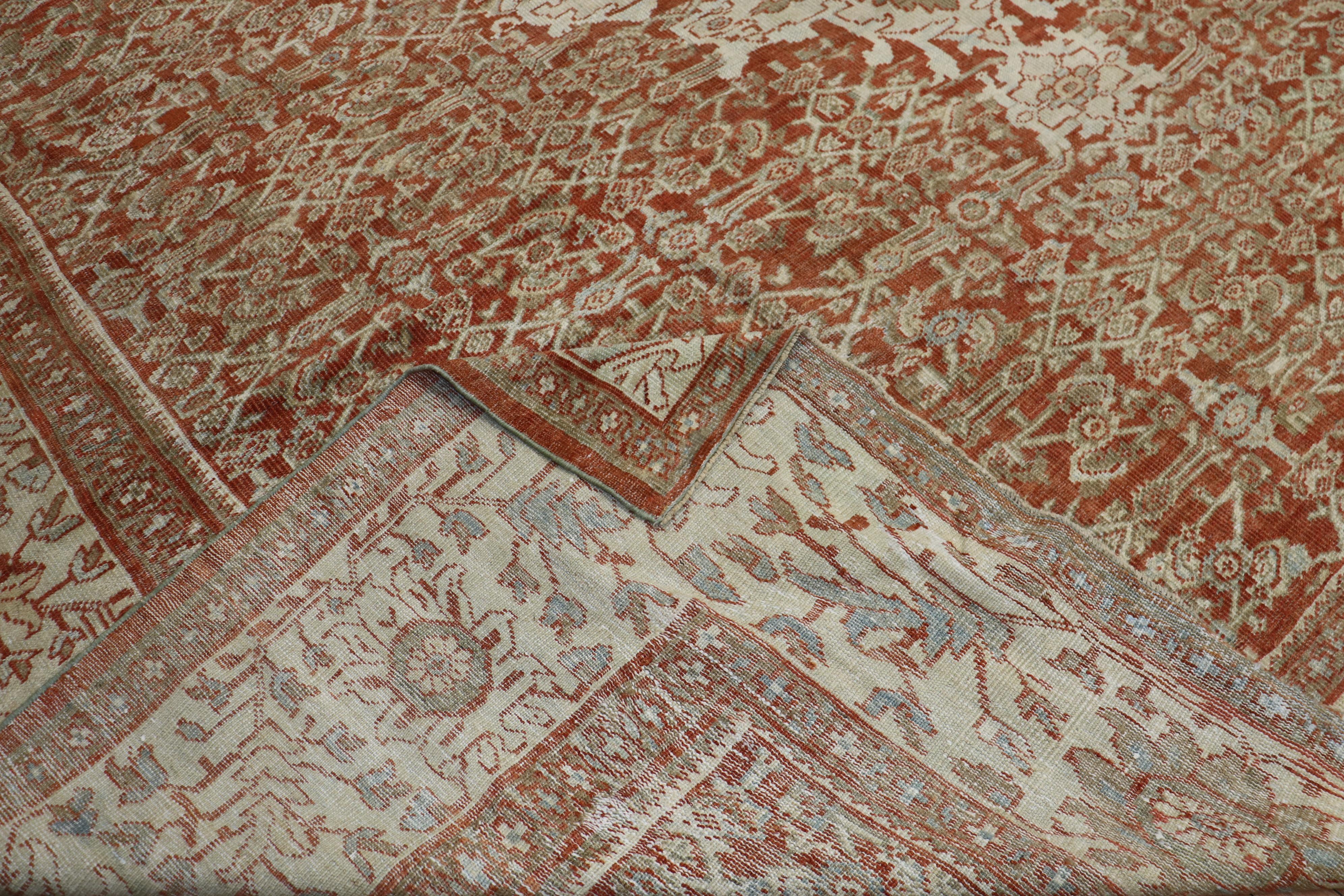 Quadratischer antiker persischer Mahal Sultanabad-Teppich in Übergröße (Wolle) im Angebot