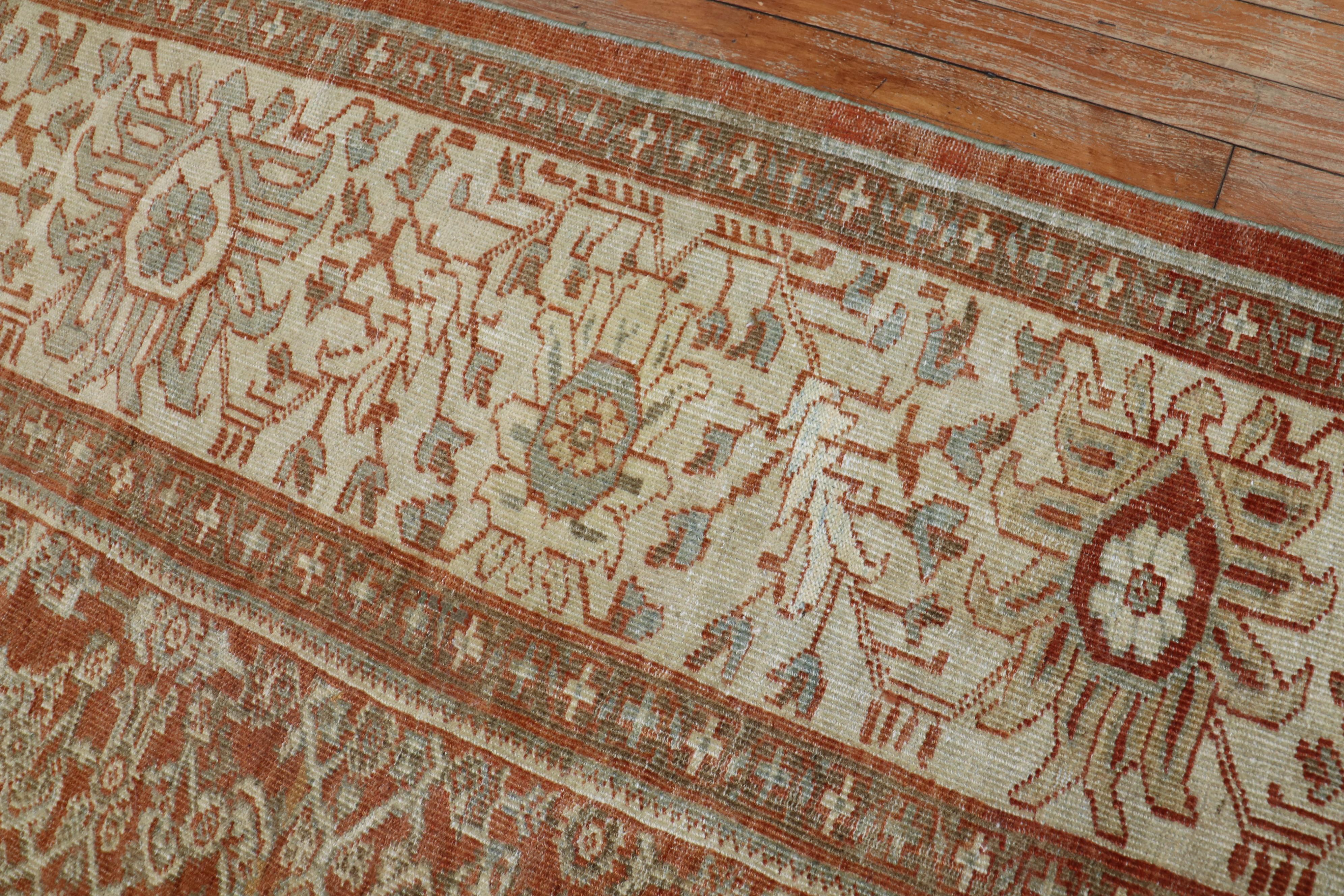 Quadratischer antiker persischer Mahal Sultanabad-Teppich in Übergröße im Angebot 1
