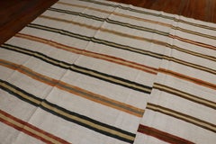 Oversize Square Striped Turkish Kilim