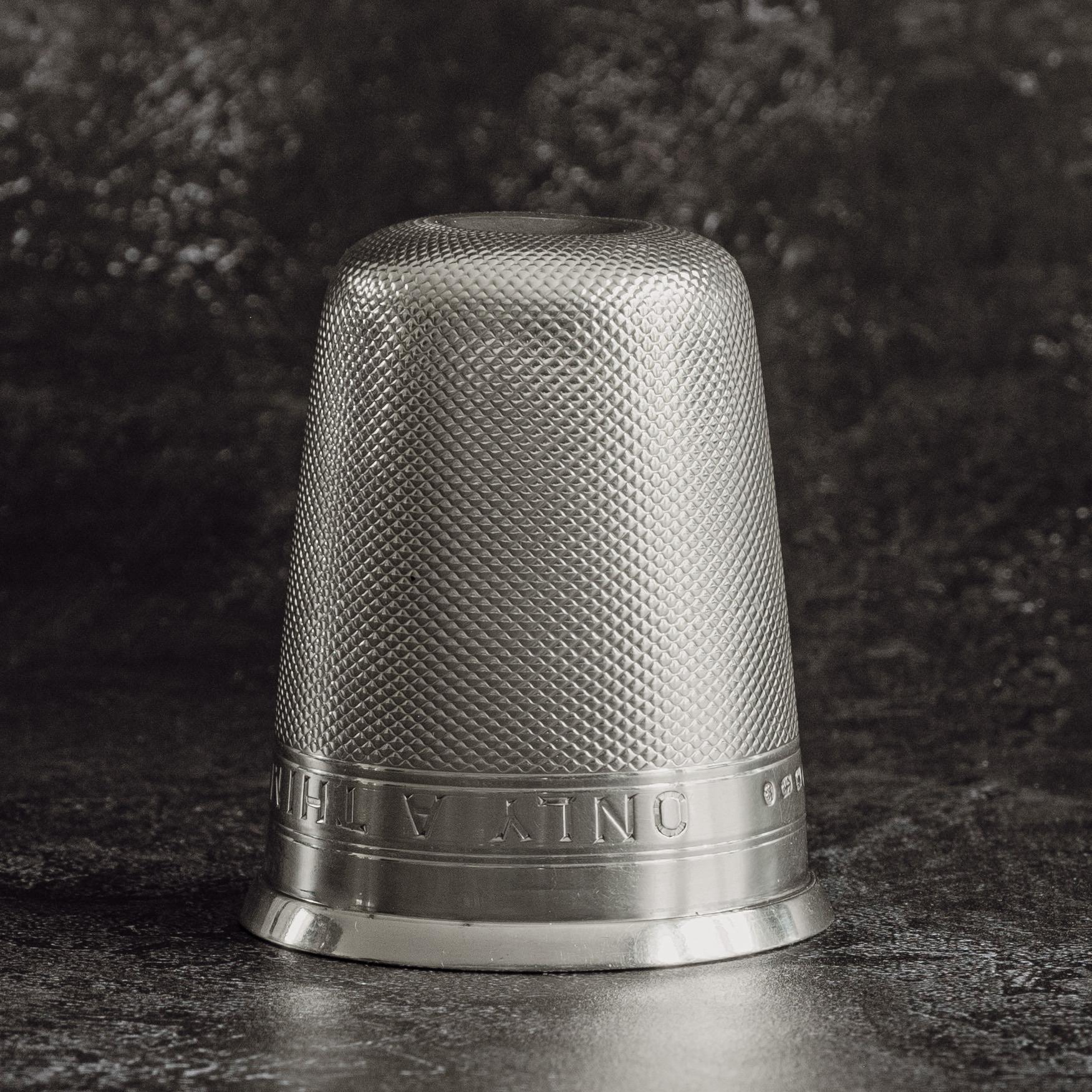 Oversize Sterling Silver Thimble Shot Cup, Hallmarked 1884 1