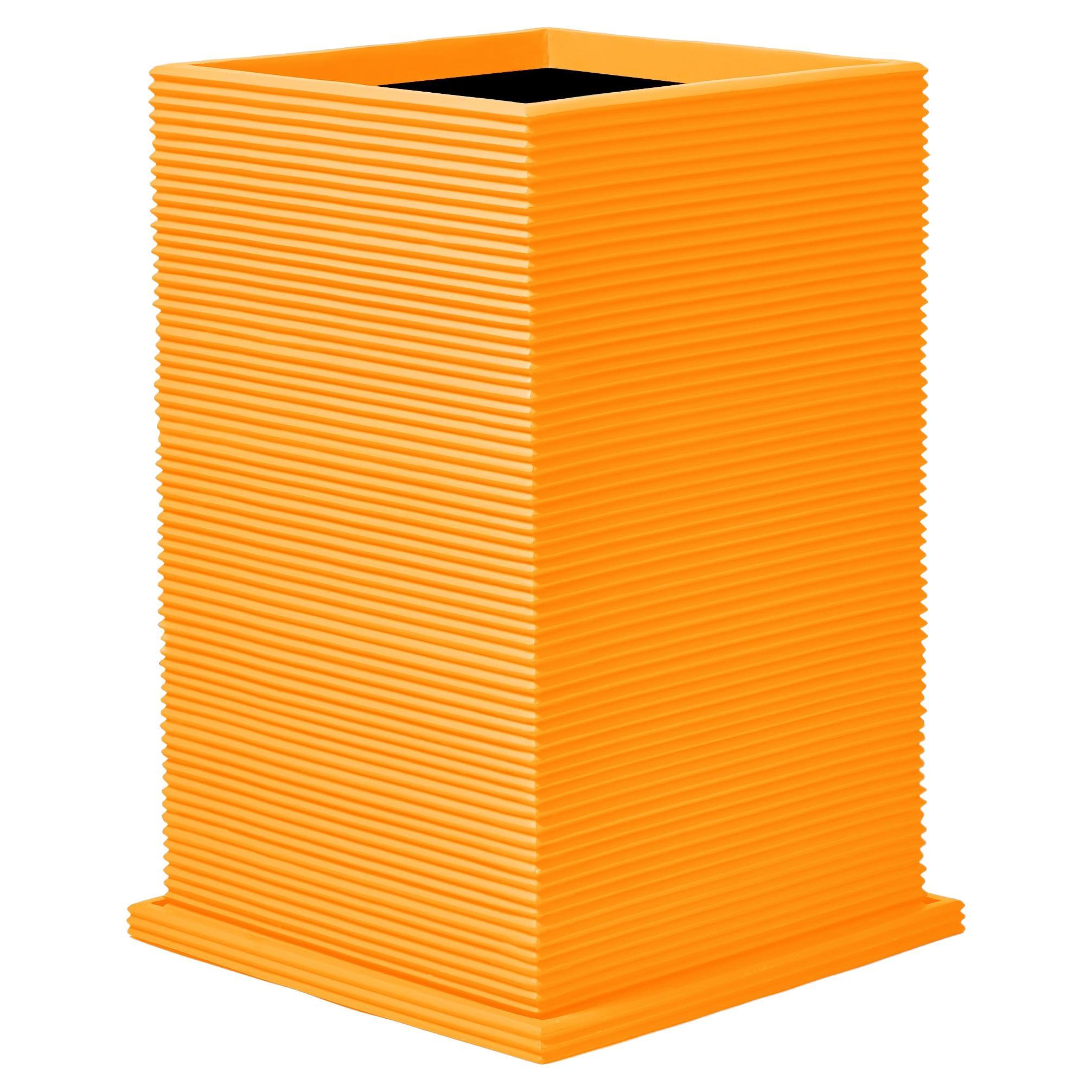 Oversize Tall Rectangular Planter 'Orange' by TFM, Rep by Tuleste Factory