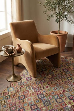 Oversize Transitional Area Rug 14 ft x 19 ft - Green Pink Blue & Ivory