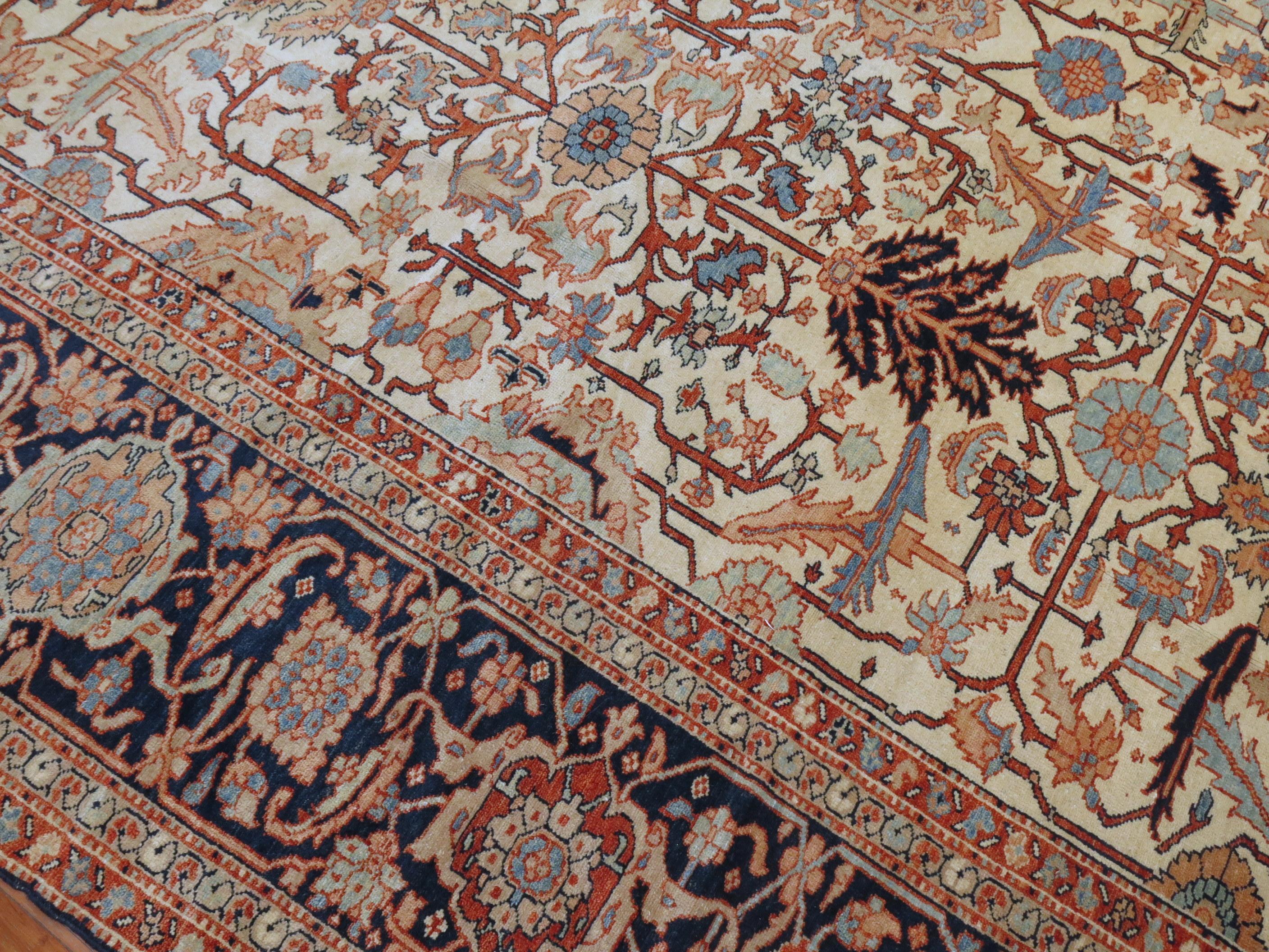Vintage Inspired Oversize Persian Heriz Carpet 2
