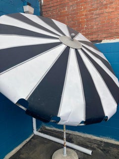 Oversize Vintage Aluminum Patio Umbrella