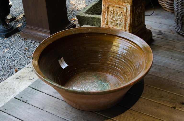 Oversize Vintage Dough or Pancheon Bowl For Sale at 1stDibs