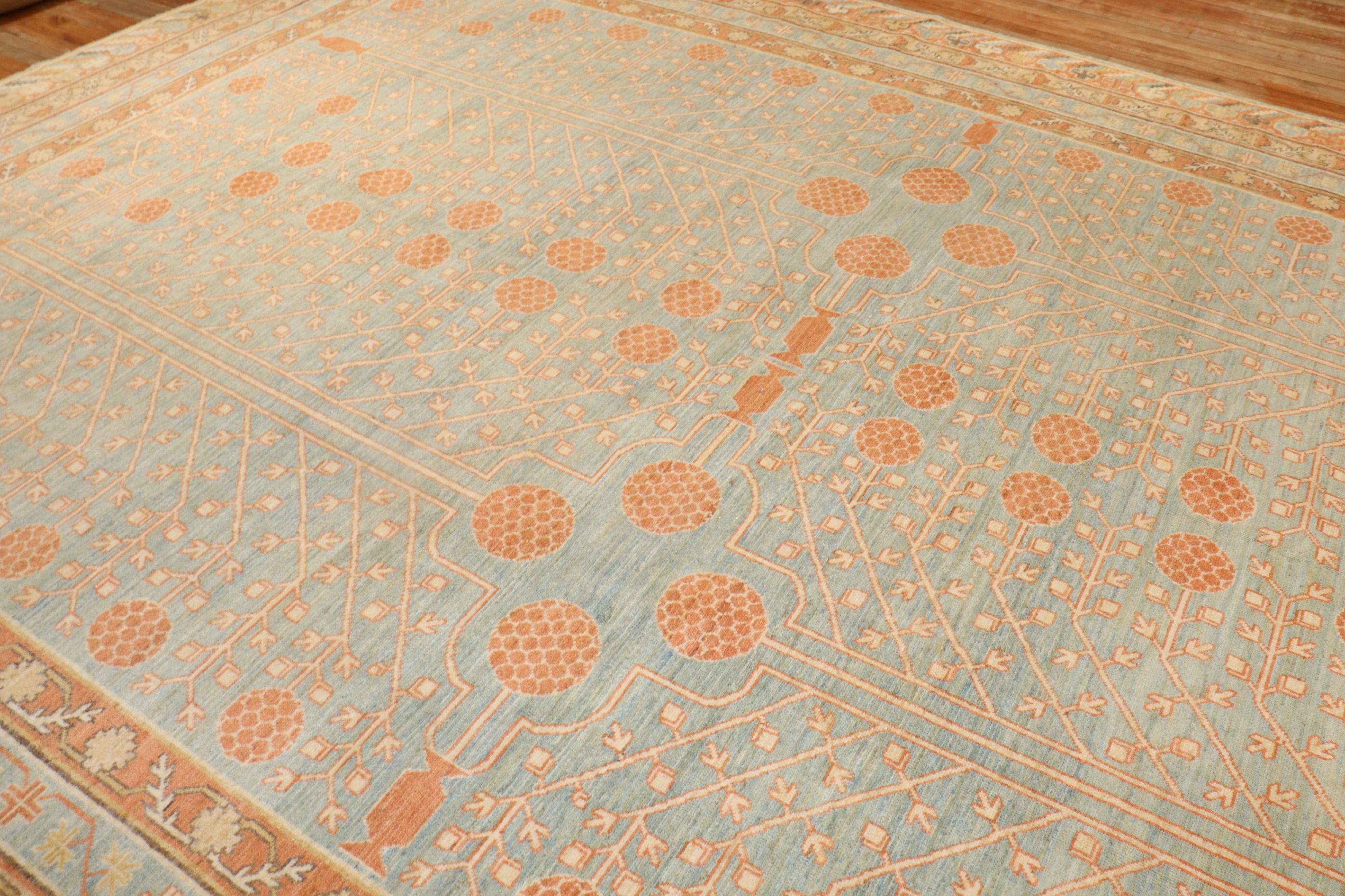 Übergroßer Vintage-inspirierter Khotan-Teppich im Angebot 2