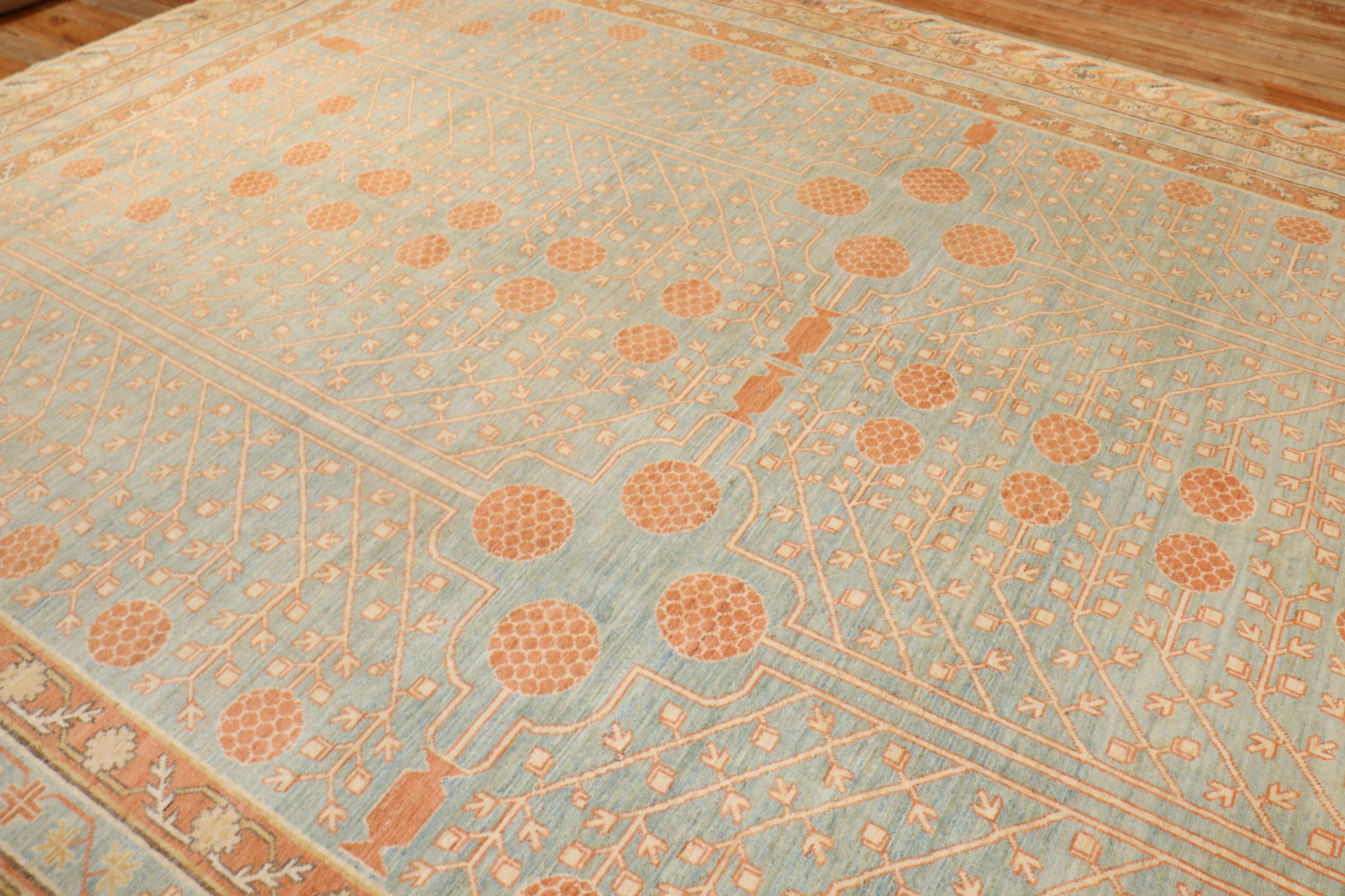 Zabihi Collection Oversize Vintage Inspired Khotan Rug For Sale 2